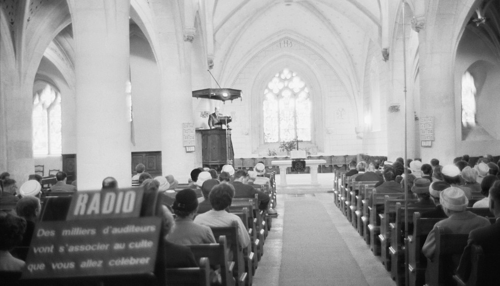 Culte radio à l'église d'Orbe, 19 mai 1963 Culte radio à l'église d'Orbe, 19 mai 1963 / ©Edipresse/Jean-Pierre Grisel