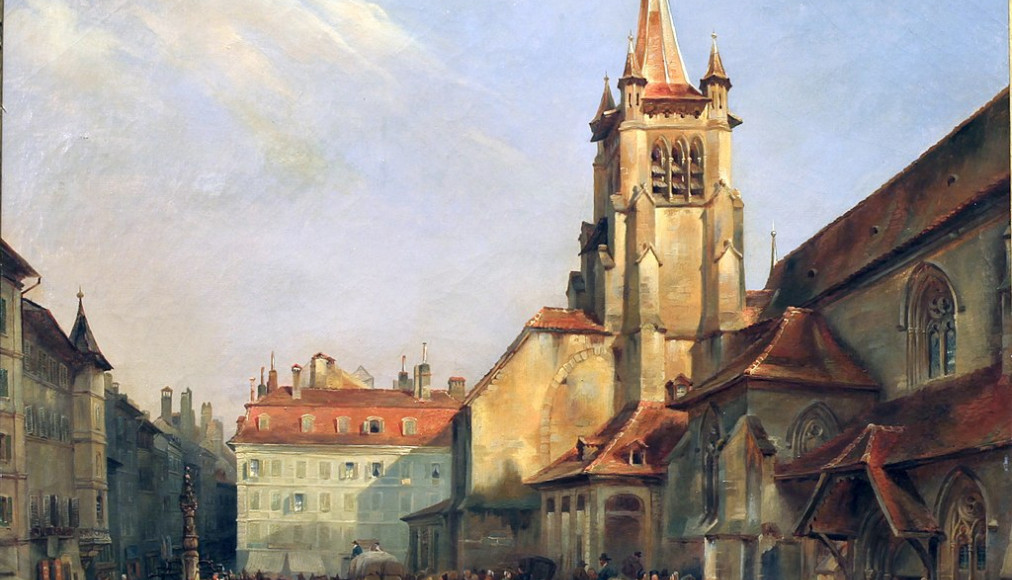 L'église Saint-François, un temple protestant (tableau de 1840, d'auteur inconnu, exposé au Musée historique de Lausanne) L'église Saint-François, un temple protestant (tableau de 1840, d'auteur inconnu, exposé au Musée historique de Lausanne) / ©Domaine public, Wikimedia Commons