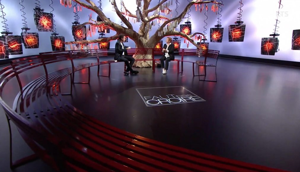 Françoise Sironi et Tristan Miquel sur le plateau de «Faut pas croire» Françoise Sironi et Tristan Miquel sur le plateau de «Faut pas croire» / Capture d'écran RTSreligion