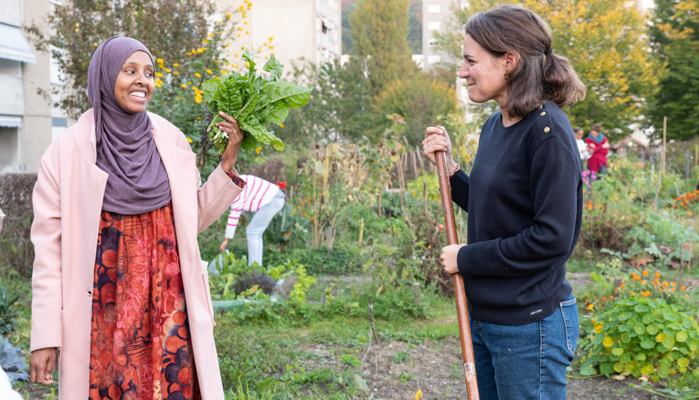 EPER/Rachel Molinié EPER/Rachel Molinié / Crédit : Rachel Molinié - Tandem qui se rencontre au jardin de Praz-Séchaud à Lausanne